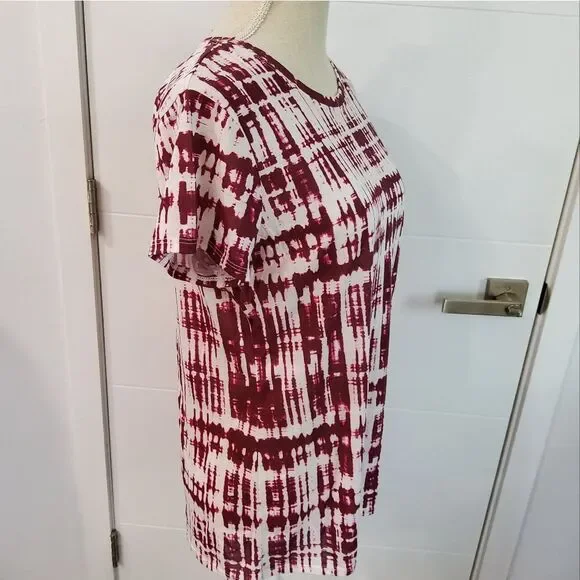 Vince Abstract Print T-shirt Short Sleeve Size L - Picture 3 of 9